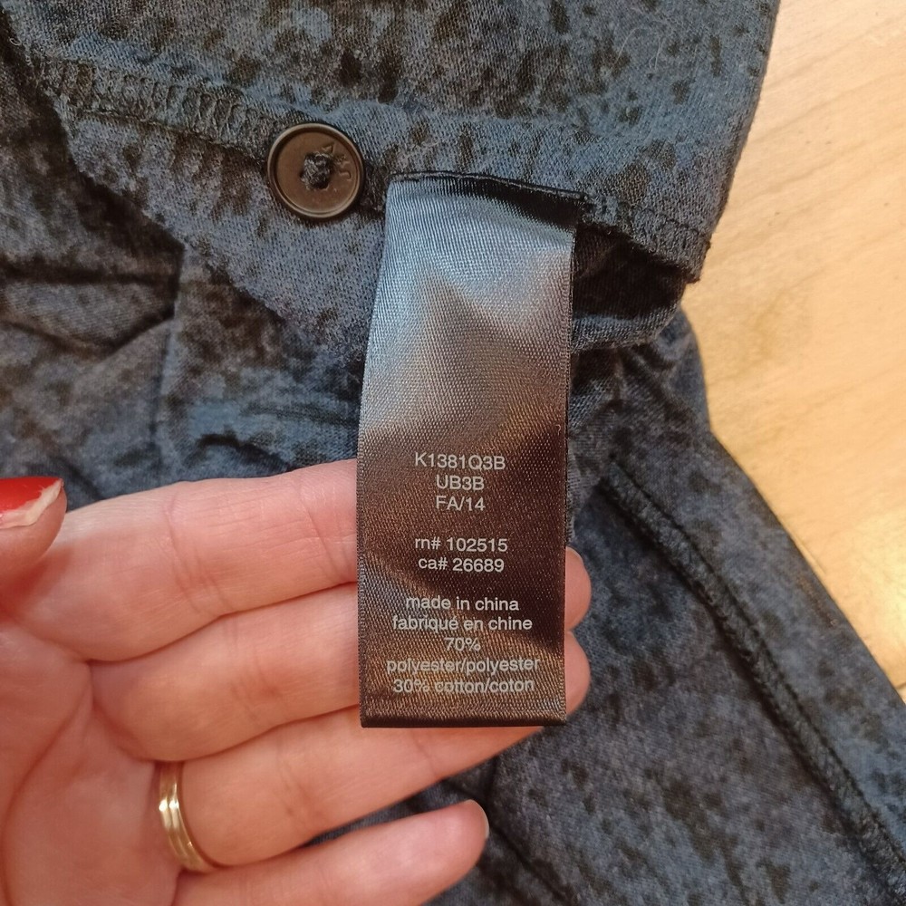 John Varvatos Men’s Burnout Black Short Sleeve Golf Polo Shirt Peace Sign XL - Picture 6 of 7